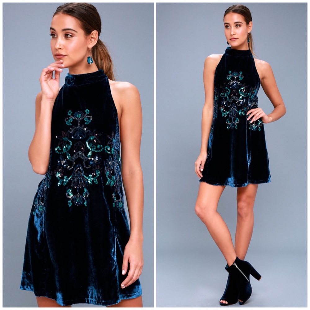 Blue Swing Sequin Dress | Free People